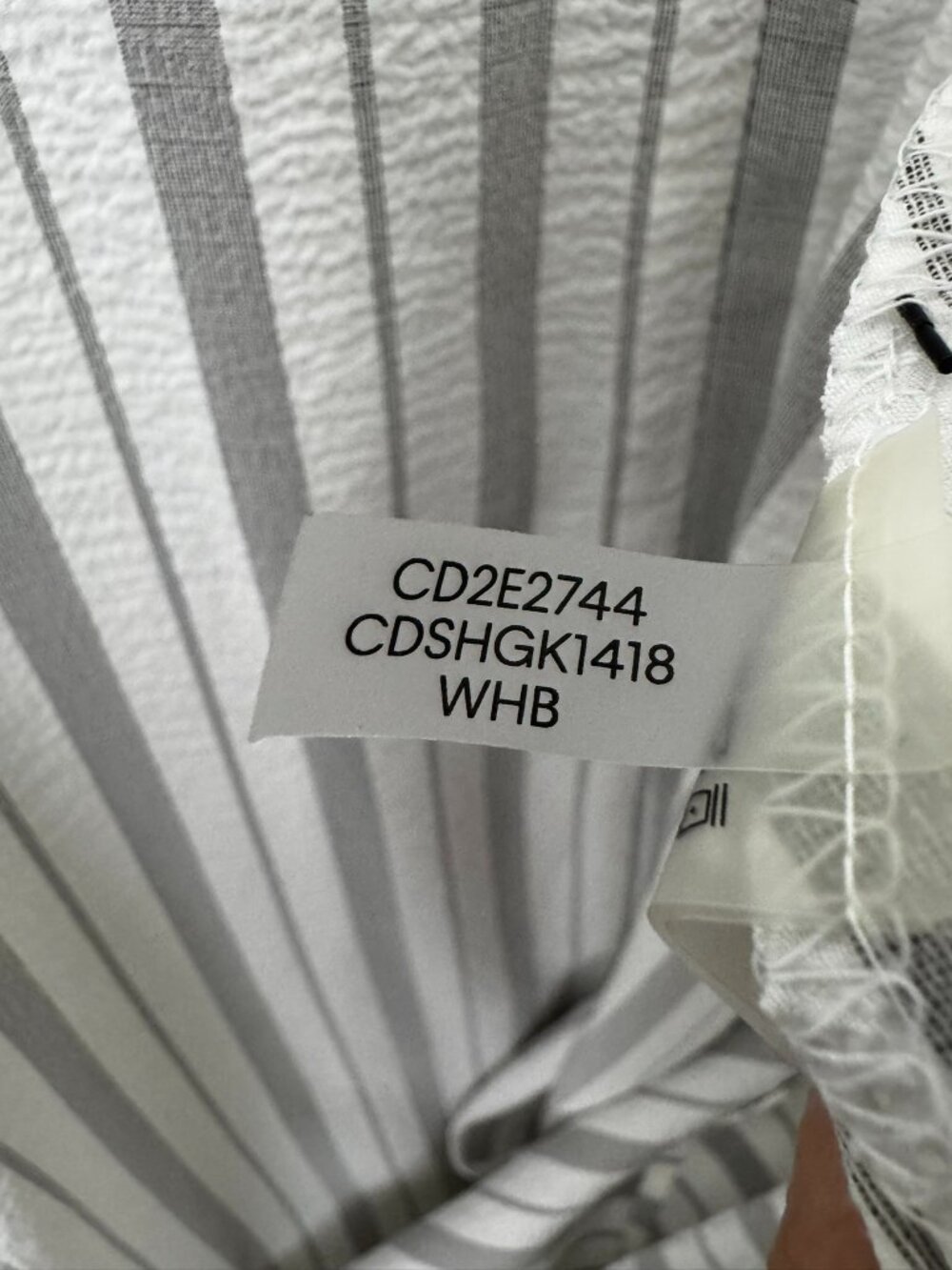 NWT Calvin Klein Striped Sleeveless Faux Wrap Seersucker-like Maxi Dress - Picture 5 of 9